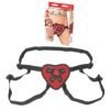 LUX FETISH RED HEART STRAP-ON HARNESS - LUX FETISH RED HEART STRAP-ON HARNESS