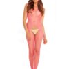 INDUSTR. NET SUSPENDER BODYSTOCK. PINK -