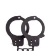 BONDX METAL CUFFS & LOVE ROPE SET-BLACK - BONDX METAL CUFFS & LOVE ROPE