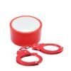 BONDX METAL CUFFS AND RIBBON RED - METAL CUFFS AND RIBBON