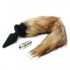 SILICONE BUTT PLUG WITH FOX TAIL - SILICONE BUTT PLUG WITH FOX TAIL