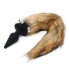 SILICONE BUTT PLUG WITH FOX TAIL - SILICONE BUTT PLUG WITH FOX TAIL