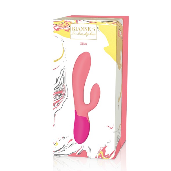 RS - ESSENTIALS - XENA RABBIT VIBRATOR CORAL & FRENCH ROSE - XENA RABBIT VIBRATOR