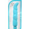 LUXE - PURITY G AQUA - This waterproof two speeds ribbed shaped vibrator is easy to controlle by the push button at the end of t