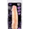 X5 PLUS VIBRATING HARD ON BEIGE - This waterproof multi speed vibrator have a realistic look and touch