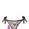 NU SENSUELLE PLEASURE PANTY BULLET PURPL - ασύρματο χειριστήριο. Μαύρο δαντελωτό εσώρουχο