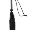 GP SILICONE FLOGGER WHIP BLACK - Μαύρο μαστίγιο σιλικόνης.