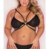 RING LEADER STRAPPY BRA SET PLUS SIZE - Σετάκι σουτιέν με ρυθμιζόμενες τιράντες και στρινγκ