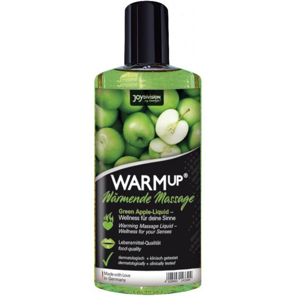 J.D. WARM UP - MASSAGE OIL GREEN APPLE - WARM UP - MASSAGE OIL