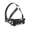 Hound Bone Gag Head Harness Black - Μάσκα με φίμωτρο σε σχέδιο κόκκαλο σκύλου.