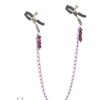 PURPLE CHAIN NIPPLE CLAMPS - Κλιπσάκια θηλών με αλυσίδα.