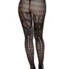 JACQUARD PANTYHOSE O/S - Black Pantyhose