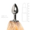 E.T. FOX TAIL PLUG 1 SILVER - Fox tail butt plug