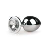 E.T. METAL PLUG M SILVER/CLEAR - Metal anal plug