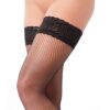 TEXTILE BLACK HOLD -UP STOCKINGS - FISHNET HOLD-UP STOCKINGS black