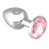 METAL 8015 BUTTPLUG XS - BUTT PLUG XS WITH PINK CRISTAL