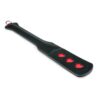 LONG LEATHER PADDLE W. HEARTS -