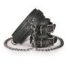 E.T. LEATHER COLLAR W. HANDCUFFS -