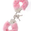 PINK METAL HANDCUFF W. PLUSH -