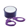 BONDX PURPLE METAL CUFFS AND RIBBON -