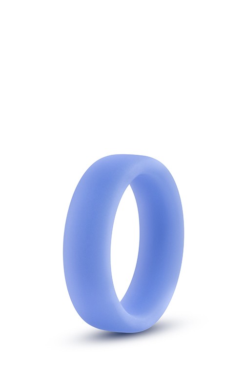 PER. SILICONE GLOW COCK RING BLUE -