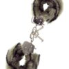 ZEBRA METAL HANDCUFF W. PLUSH -