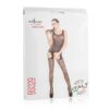 CATSUIT - OPEN SUSPENDER DESIGN - BLACK -