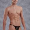 DOREANSE SPACE BLACK MEN'S THONG - S -