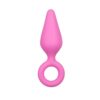 E.T. PINK BUTTPLUG W. PULL RING - L -