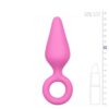 E.T. PINK BUTTPLUG W. PULL RING - L -