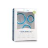 E.T. THREE SIZE COCK RING SET - BLUE -
