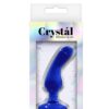 CRYSTAL BLUE ANGLED GLASS PLUG -