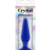 CRYSTAL BLUE TAPERED GLASS PLUG MEDIUM -