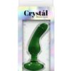 CRYSTAL ANGLED GLASS PLUG GREEN -