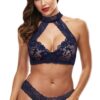 BACI - BLUE LACE HALTER BIKINI SET M/L -