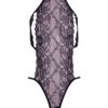 BARELY BARE PEEK A BOO LACE TEDDY O/S -