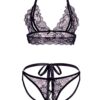 BARELY BARE PEEK A BOO BRALETTE SET O/S -