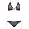 BARELY BARE RIBBON TIE BRALETTE SET O/S -