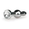 METAL BUT PLUG GLAMOURUS W. CLEAR CRYSTAL -