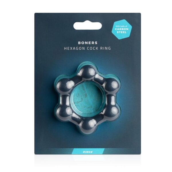 HEXAGON COCKRING W. STEEL BALLS -