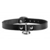 UNISEX LEATHER CHOKER W. O-RING -