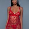 VALENTINE BABYDOLL SET RED XXXL -