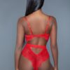 BETTANY LACE BODYSUIT RED XL -