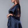 GRACE SATIN KIMONO BLACK XL -