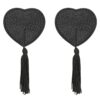 COQUETTE BLACK HEART NIPPLE COVERS -