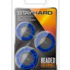 STAY HARD BLUE BEADED COCKRINGS -