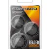 STAY HARD BLACK BEADED COCKRINGS -