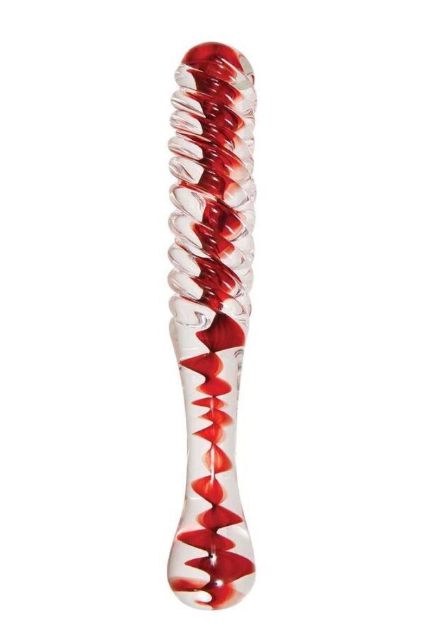 A&E SWEETHEART SWIRL GLASS DILDO -