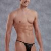 DOREANSE BLACK PANTHER MEN'S THONG - S -