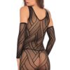 THROW DOWN 3PC MINI DRESS BLACK OS -